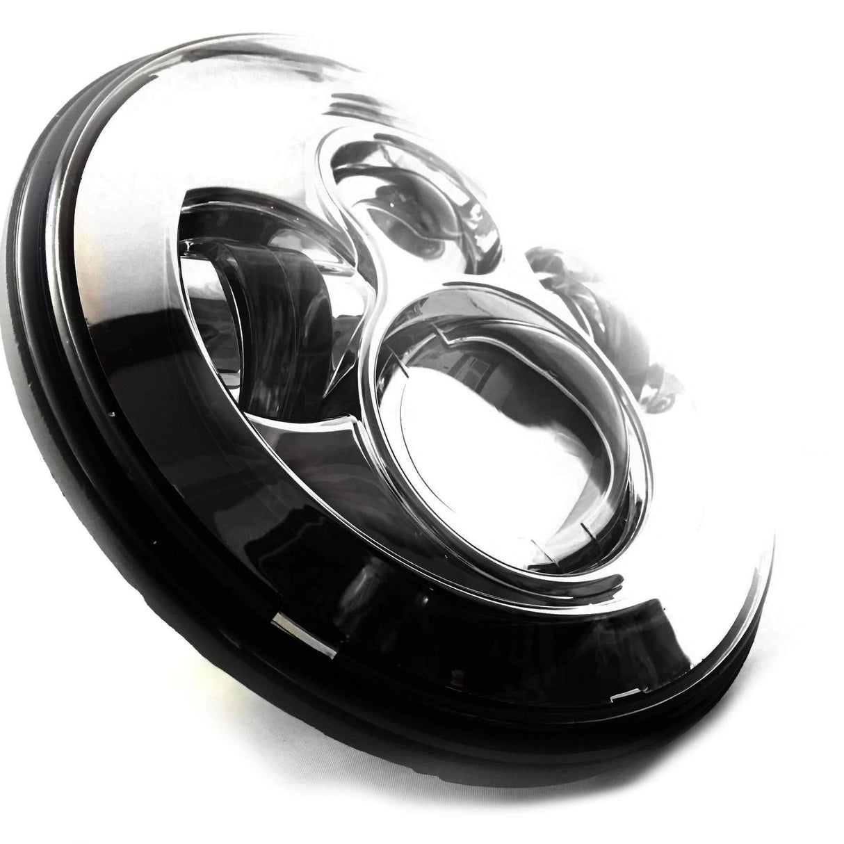 7” LED Headlights - Eagle Lights Chrome 7" Round LED Projection Headlight For Harley Davidson Motorcycles*