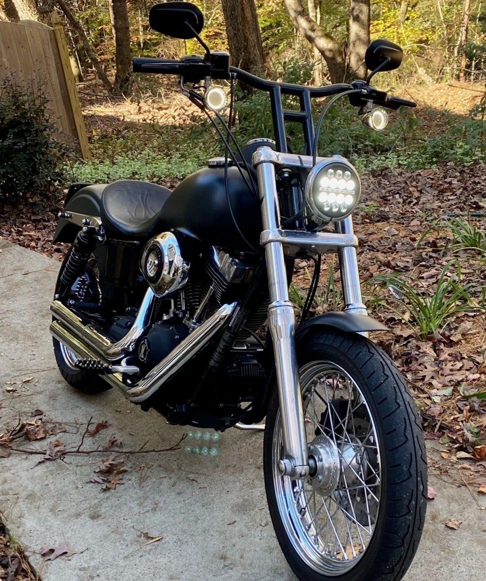 Eagle Lights 5 3/4" / 5.75" Slim Line Multi LED Projection Headlight - Black - Fits All 5 3/4" Harley-Davidson® and Indian® Headlight Buckets