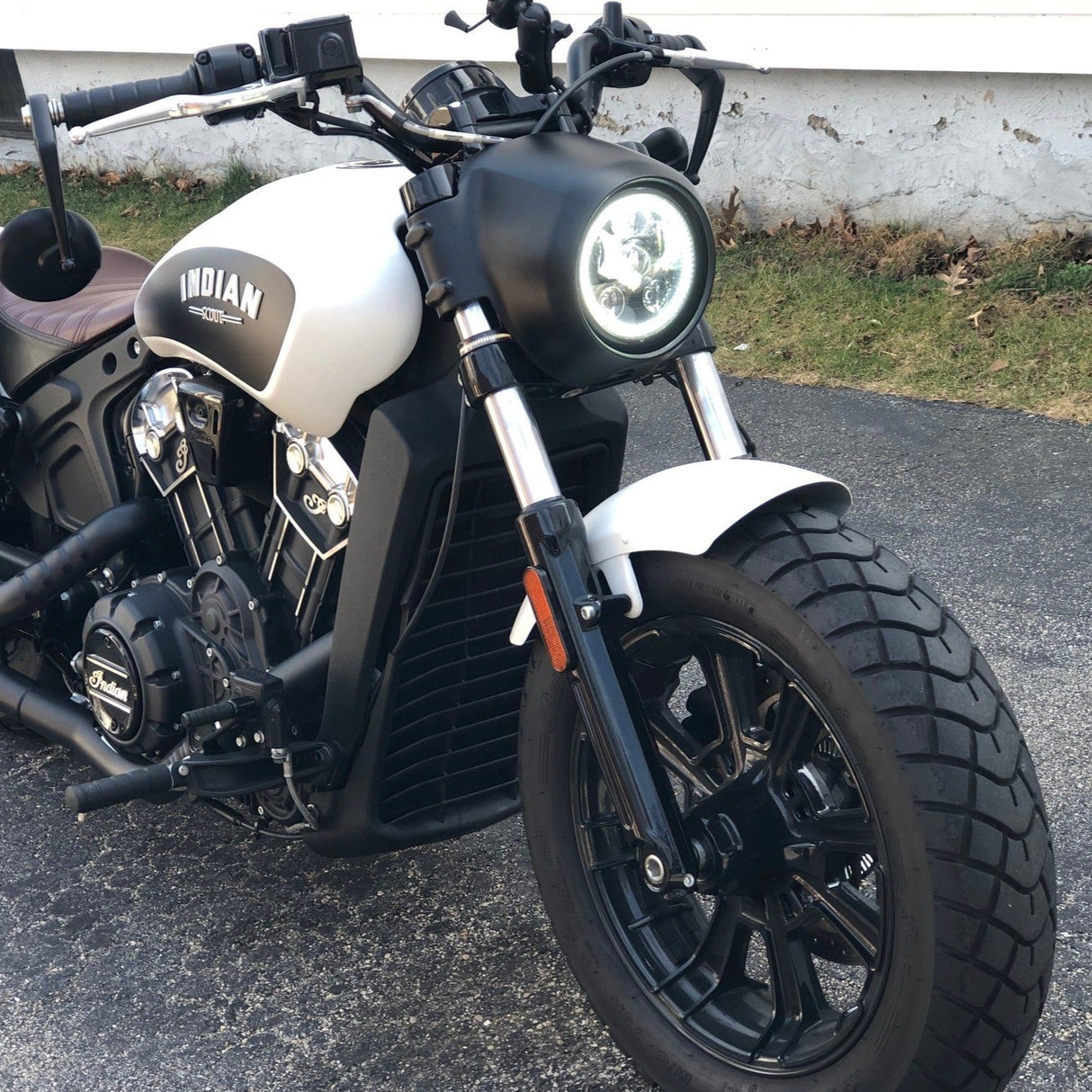 Eagle Lights 5 3/4" LED Headlight Kit with Halo Ring for Harley-Davidson® and Indian® Motorcycles - Generation III / Black