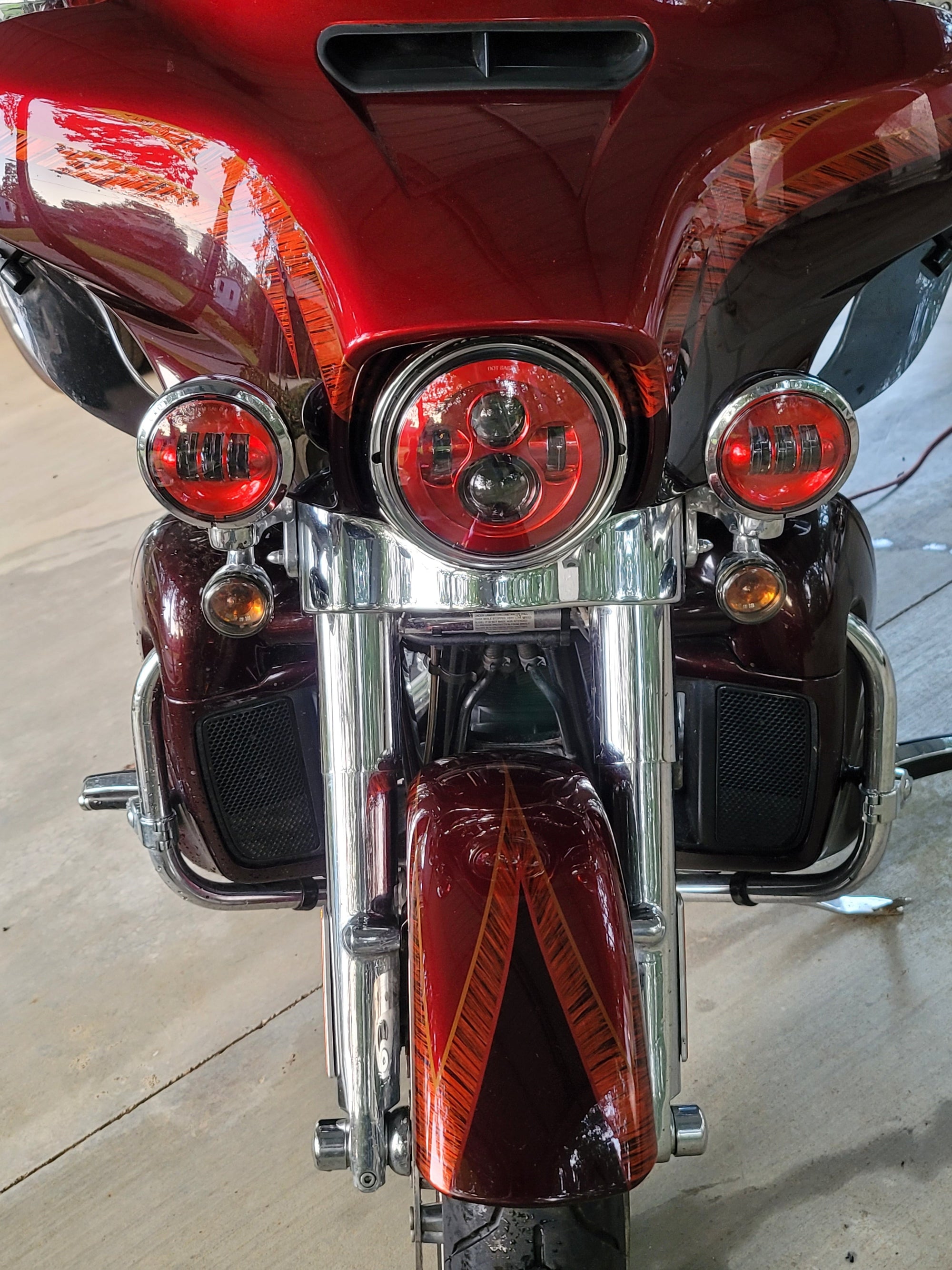 The Color-Matched Brilliance of Eagle Lights LED Headlight and Passing Light Kit for Harley Davidson and Indian Motorcycles