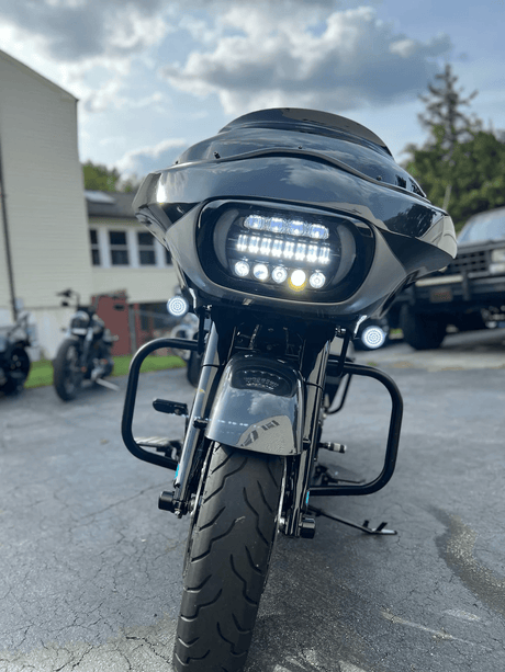 The Eagle Lights Generation II LED Projection Headlight for 2004 - 2013 Harley Davidson Road Glide