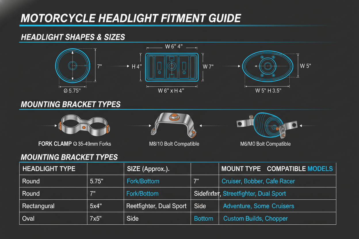 What Size Headlight Fits My Bike?