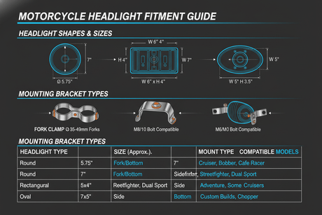 What Size Headlight Fits My Bike?
