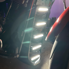 Eagle Lights LUMENSHIELD Chin Spoiler / Radiator Guard with LED Light Bars for 2018+ Harley Davidson Softail Models