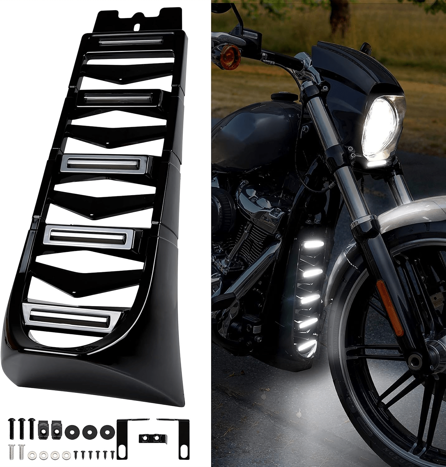 Eagle Lights LUMENSHIELD Chin Spoiler / Radiator Guard with LED Light