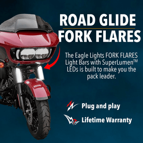 Eagle Lights LED FORKFLARES™ Light Cover for 2020 to Current Harley Davidson Road Glide Models