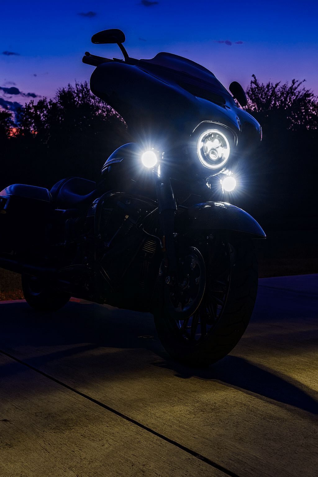 Eagle Lights Midnight Edition Generation III Premium LED Front Turn Signals with Full Running Light for Harley-Davidson® Motorcycles