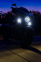 Eagle Lights Midnight Edition Generation III Premium LED Front Turn Signals with Full Running Light for Harley-Davidson® Motorcycles