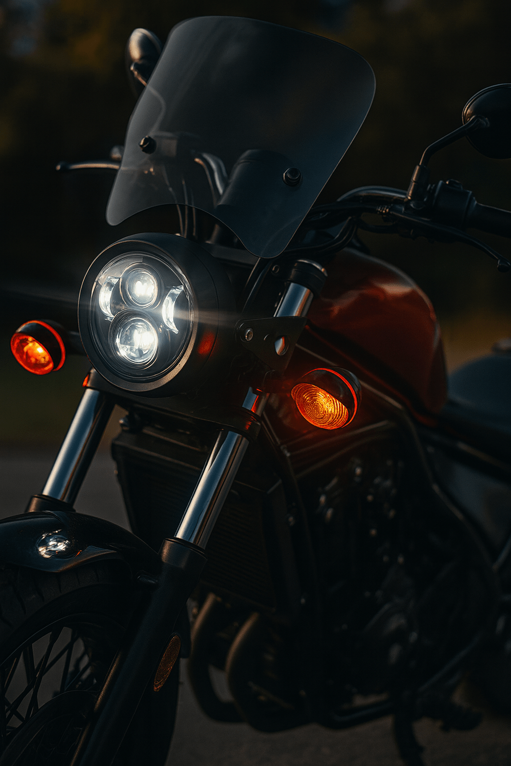 Eagle Lights LED Headlight and Mounting Kit for Honda Shadow Spirit / Rebel