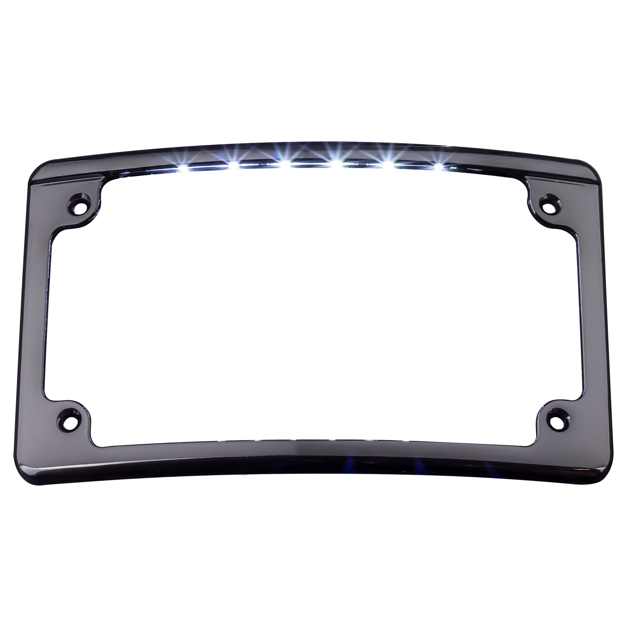 Eagle Lights Curved LED License Plate with Light for 2006 2023 Harley Davidson Motorcycles Chrome LPC01C