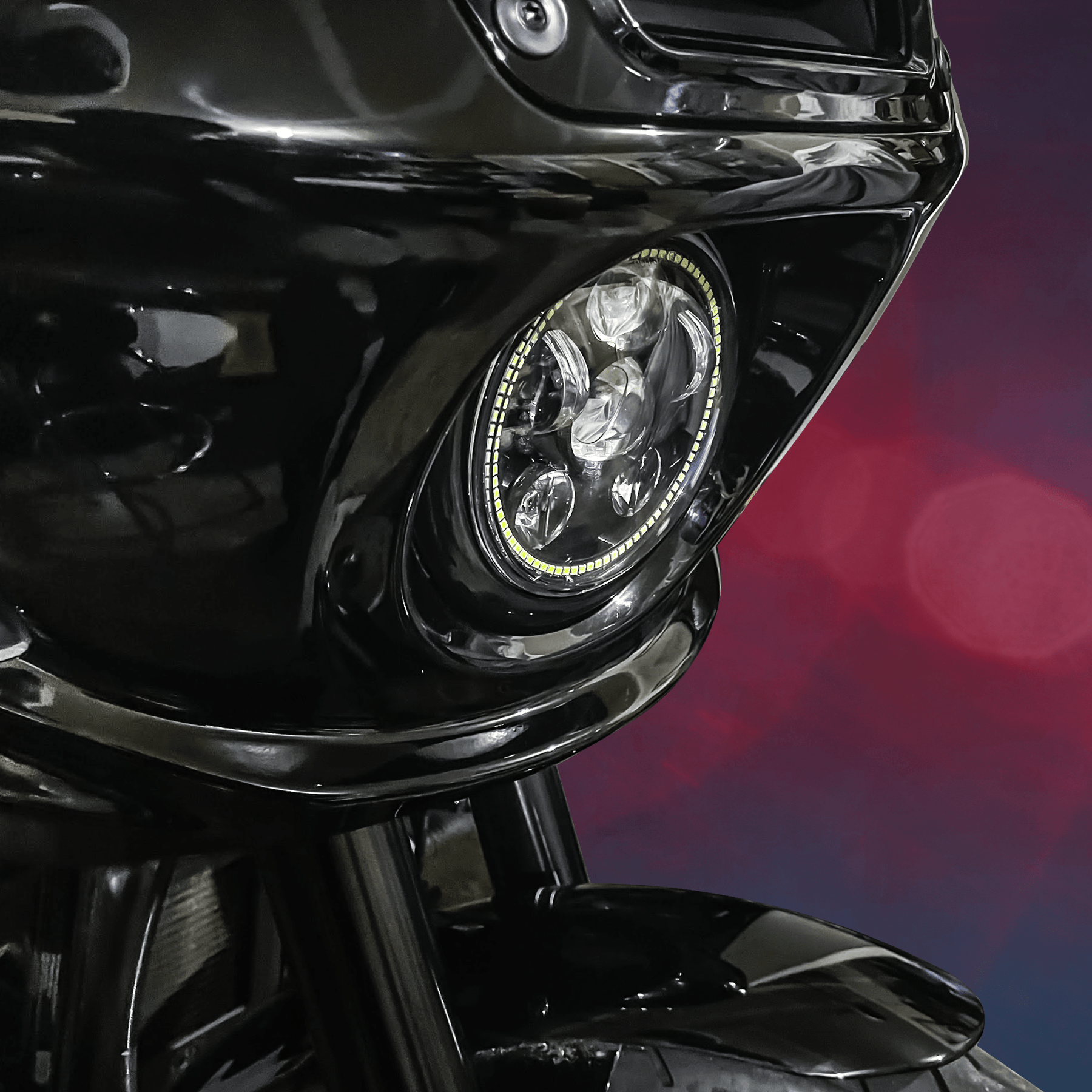 Lowrider top bike headlight