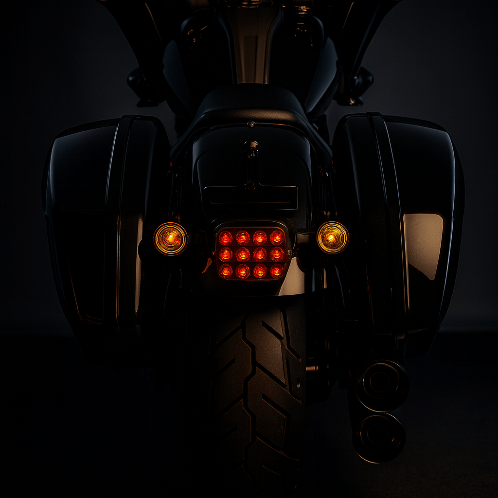 Eagle Lights Midnight Edition Saddlebags for 2022 - 2025 Low Rider S - Easy Bolt On Installation