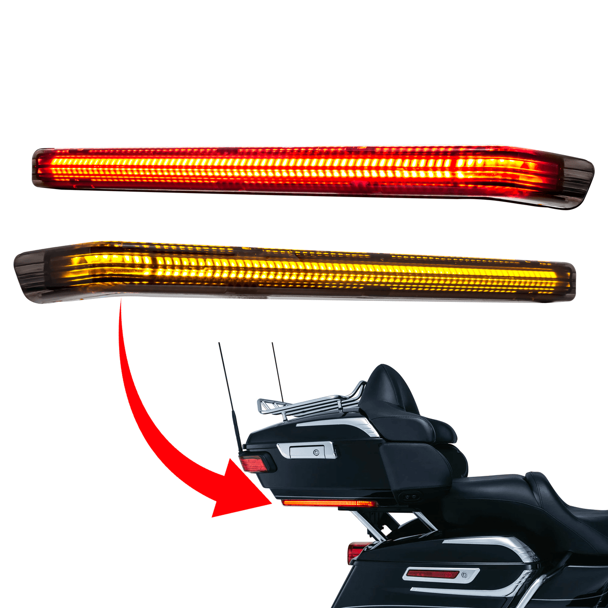Eagle Lights Tour Pak Auxiliary LED Brake, Tail and Turn Signal Lights for Harley Davidson Motorcycles