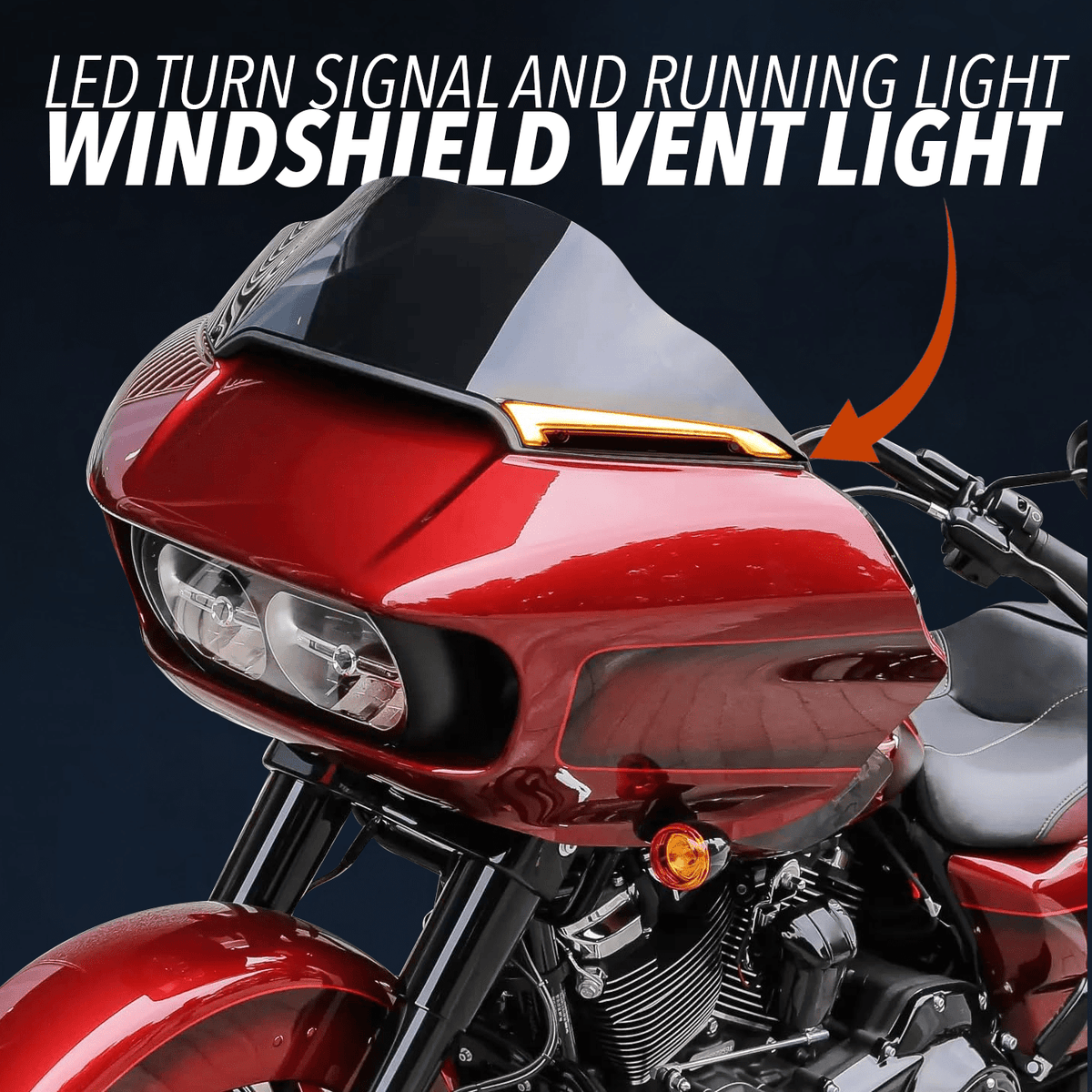 Eagle Lights HALOS LED Windshield Turn Signal and Running Light for 2015+ Harley Davidson Road Glide