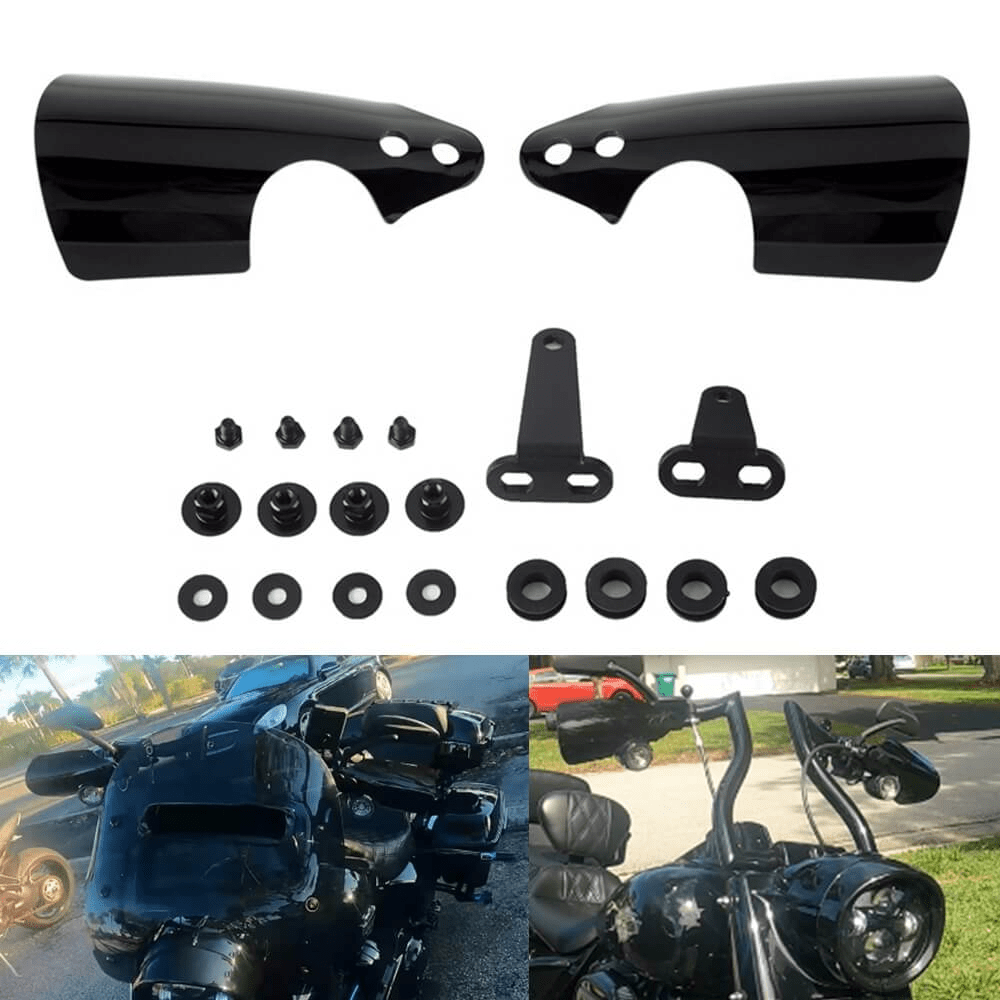 Eagle Lights HANDSHIELD Club Style Hand Guards for Harley Davidson Fat Bob, Low Rider, Low Rider S, Softail Slim