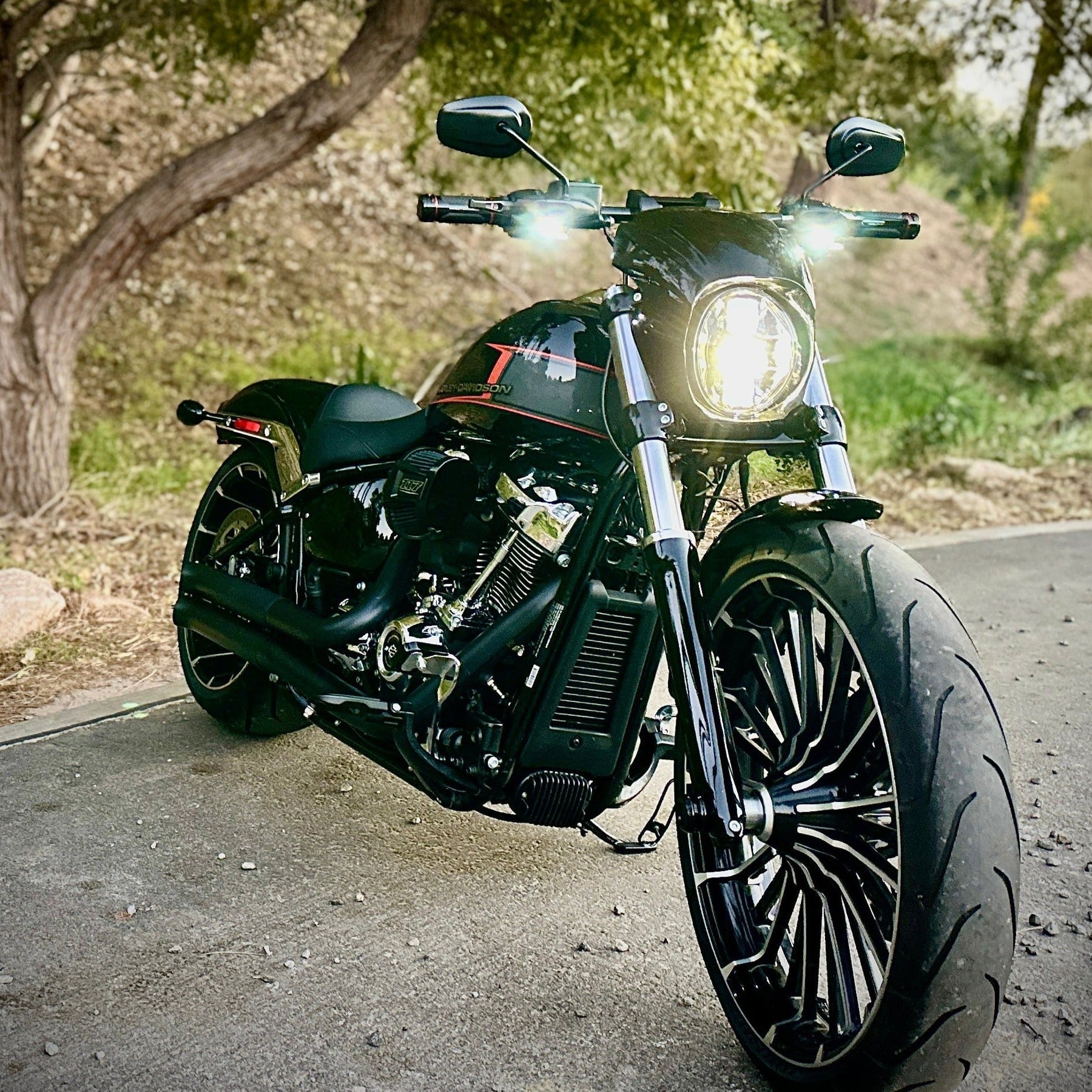 Eagle Lights Slimline LED Turn Signals for Harley Davidson Motorcycles - Black