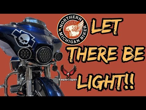 Eagle Lights Slim Line LED Headlight and Auxiliary Light Kit for Harley Davidson / Indian Motorcycle