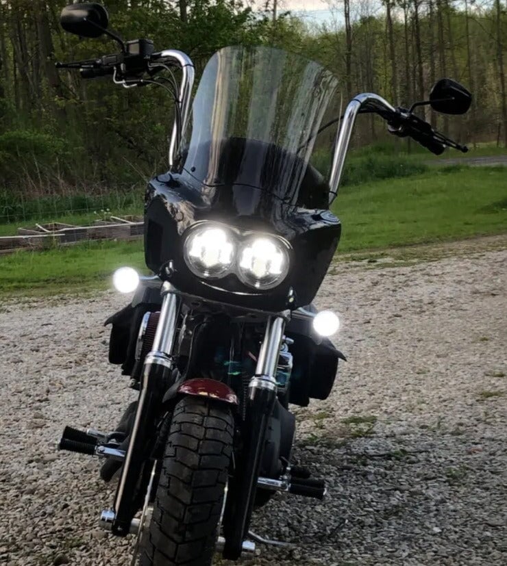Eagle Lights Fat Bob Dual LED Headlight Kit Black