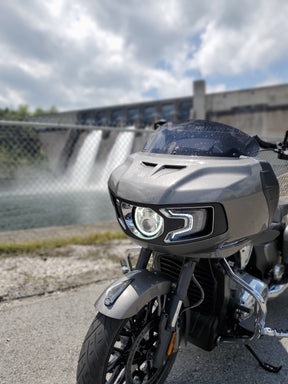 Indian Challenger LED headlight upgrade