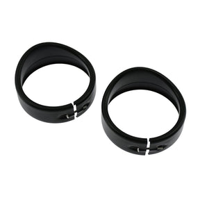 Frenched Rings - Eagle Lights Motorcycle 4.5" 4 1/2 LED Auxiliary Light Visor Style Passing Lamp Trim Ring For Harley