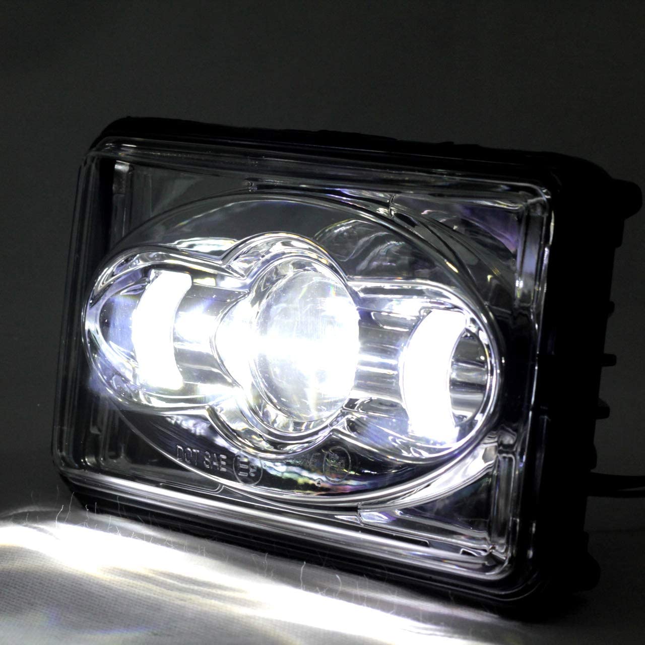 Eagle Lights Chrome 4 x 6 Chrome LED Headlights - Four Pack (Two High Beam / Two Low Beam)