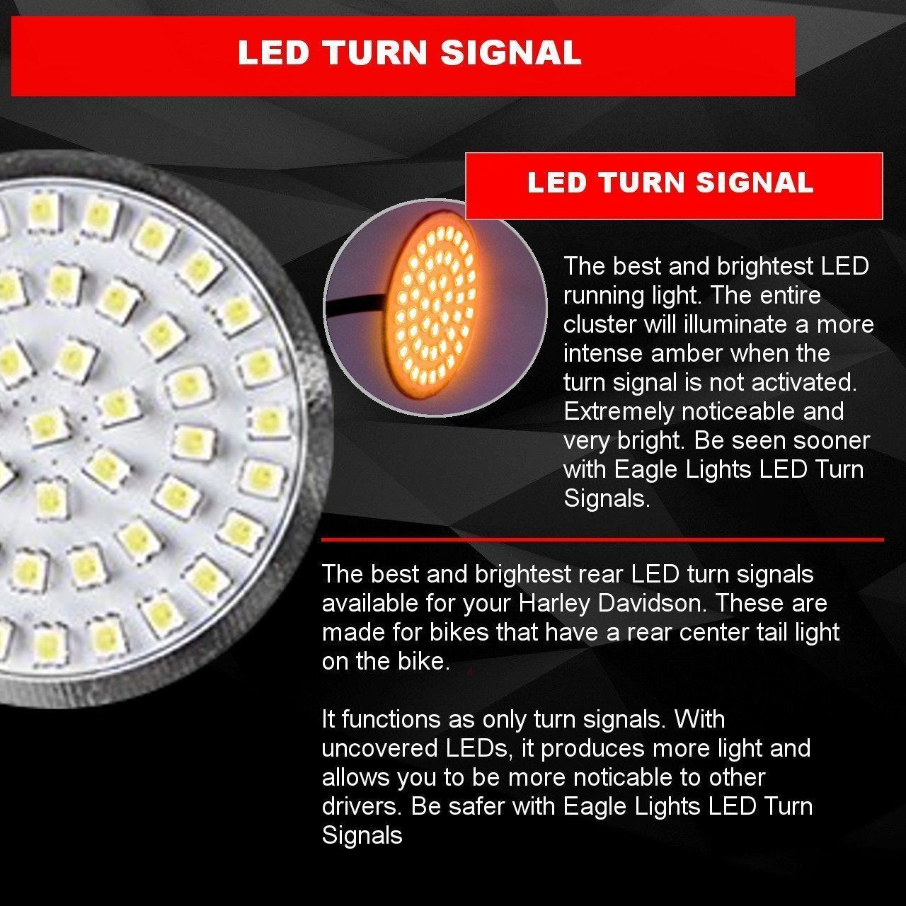 2” LED Rear Turn Signals - Eagle Lights Generation II LED Premium Rear Turn Signals - 1156 Base