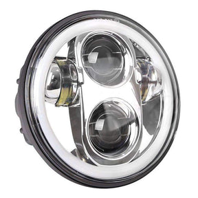 5 ¾” Halo & DRL LED Headlights - Eagle Lights 5 3/4" Round Projection LED Headlight With Full Halo Ring*