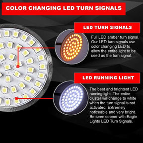 2” LED Turn Signal Kits - Eagle Lights LED Generation II Turn Signals (Front (1157) And Rear (1157) LED Turn Signal Kit