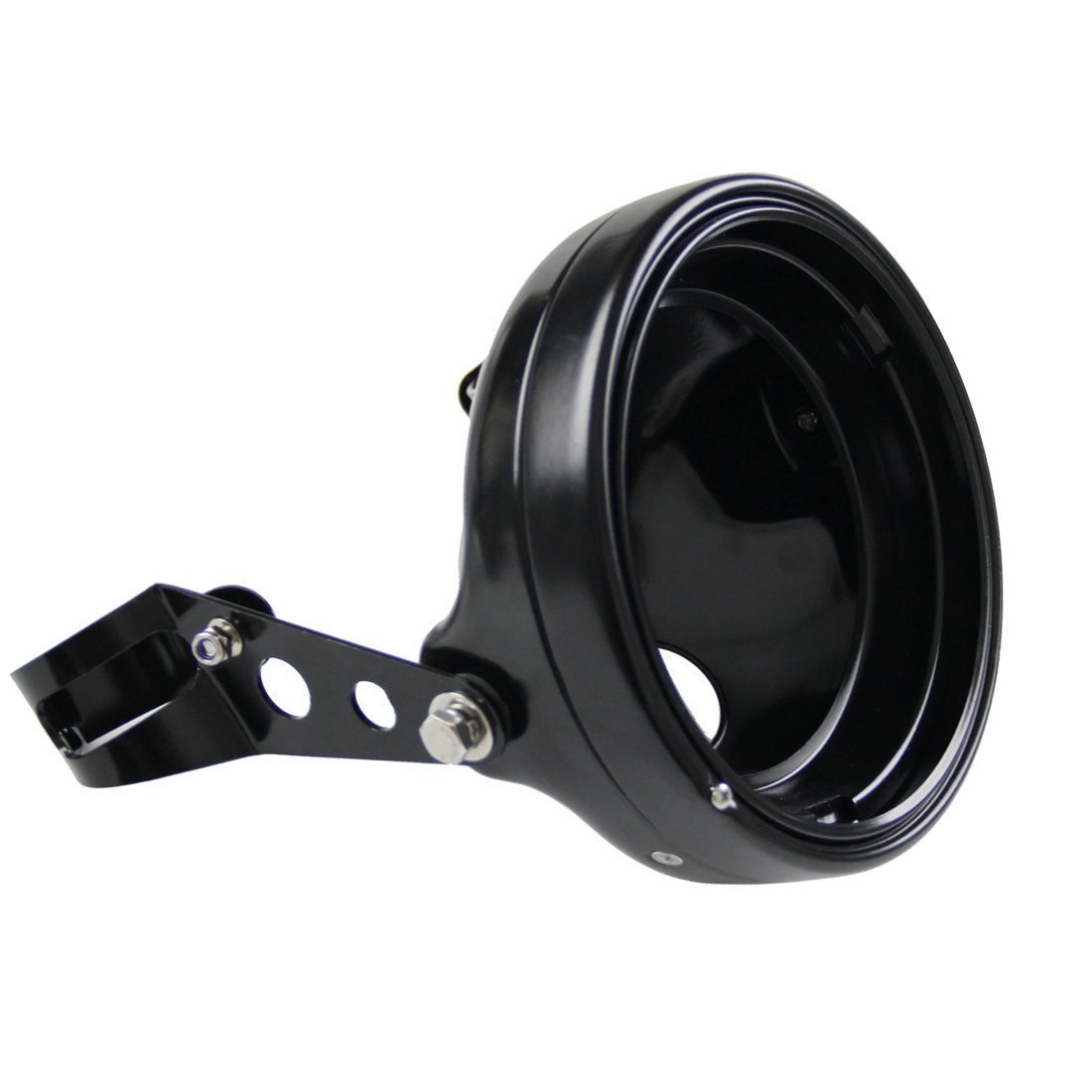 Replacement Headlight Buckets - Eagle Lights 7" Meteor Headlight Bucket Housing For Motorcycles With 32MM To 40MM Fork Tubes