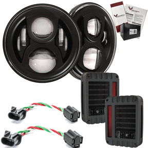 7” LED Headlight Kits - Eagle Lights 8700BG2 Generation 2 Headlight For Jeep Wrangler / Hummer - Double Pack*