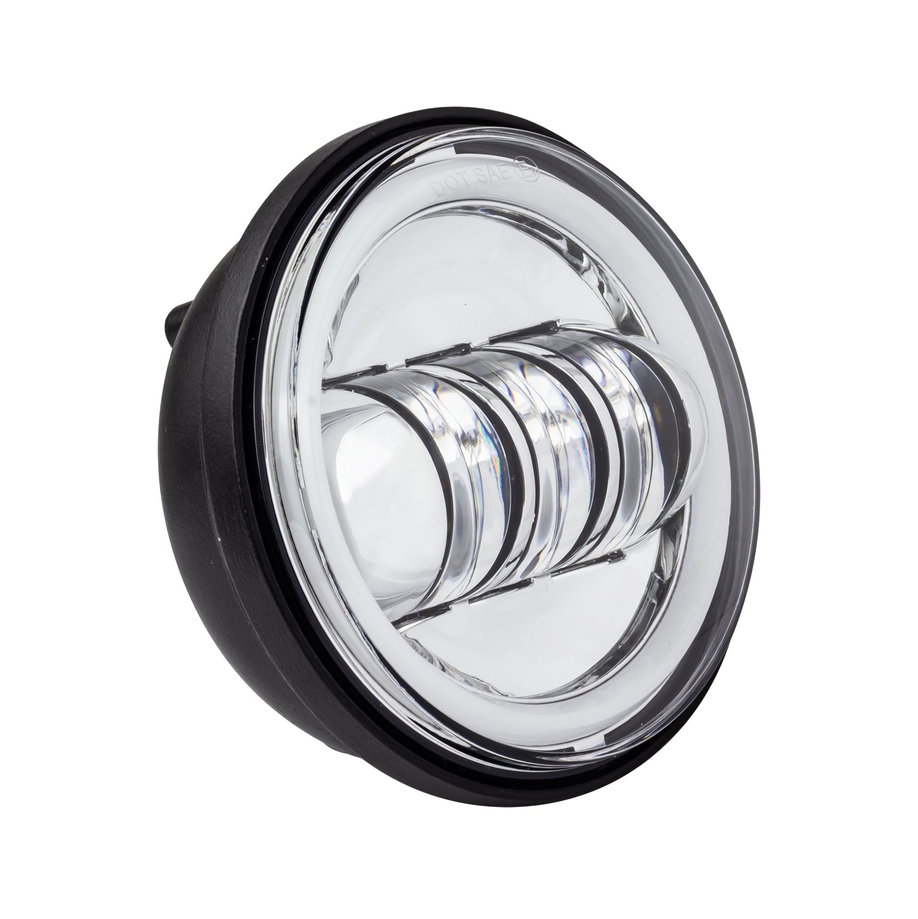 LED White Halo 7 Headlight & 4.5 Passing Lamp Kit for Harley