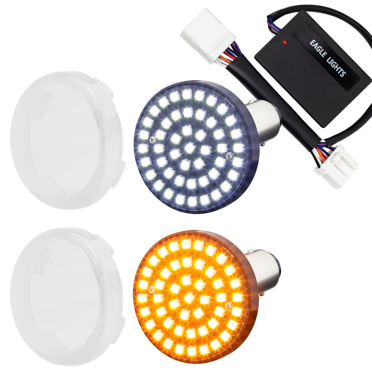 Eagle Lights SUNBURST 2" Front LED Turn Signals For Harley Davidson