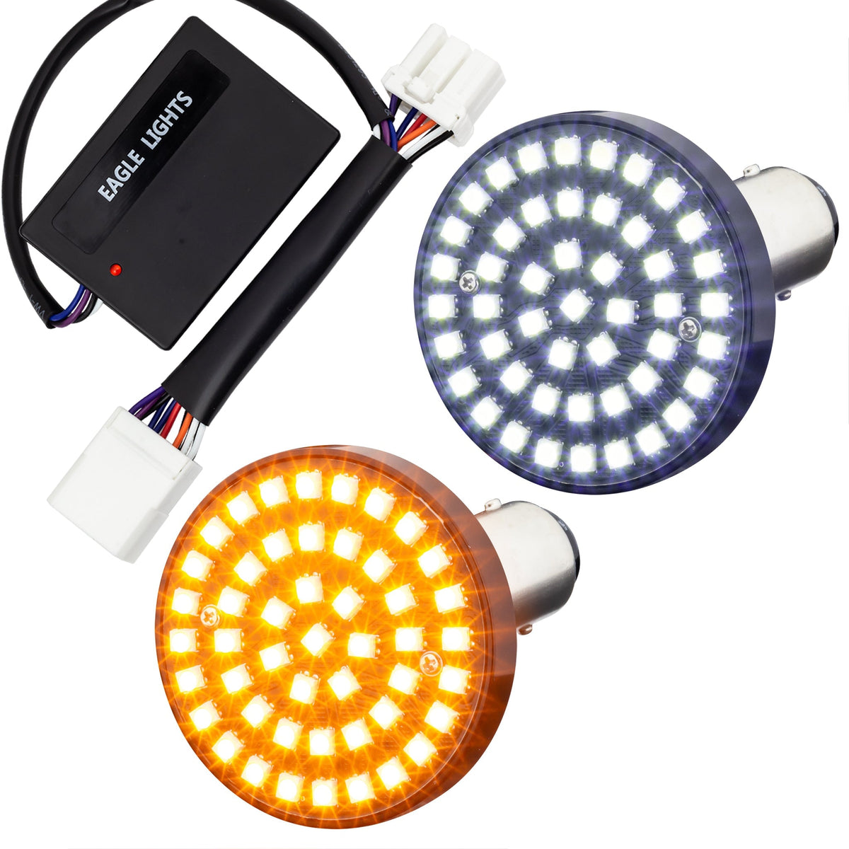 Eagle Lights SUNBURST 2" Front LED Turn Signals For Harley Davidson