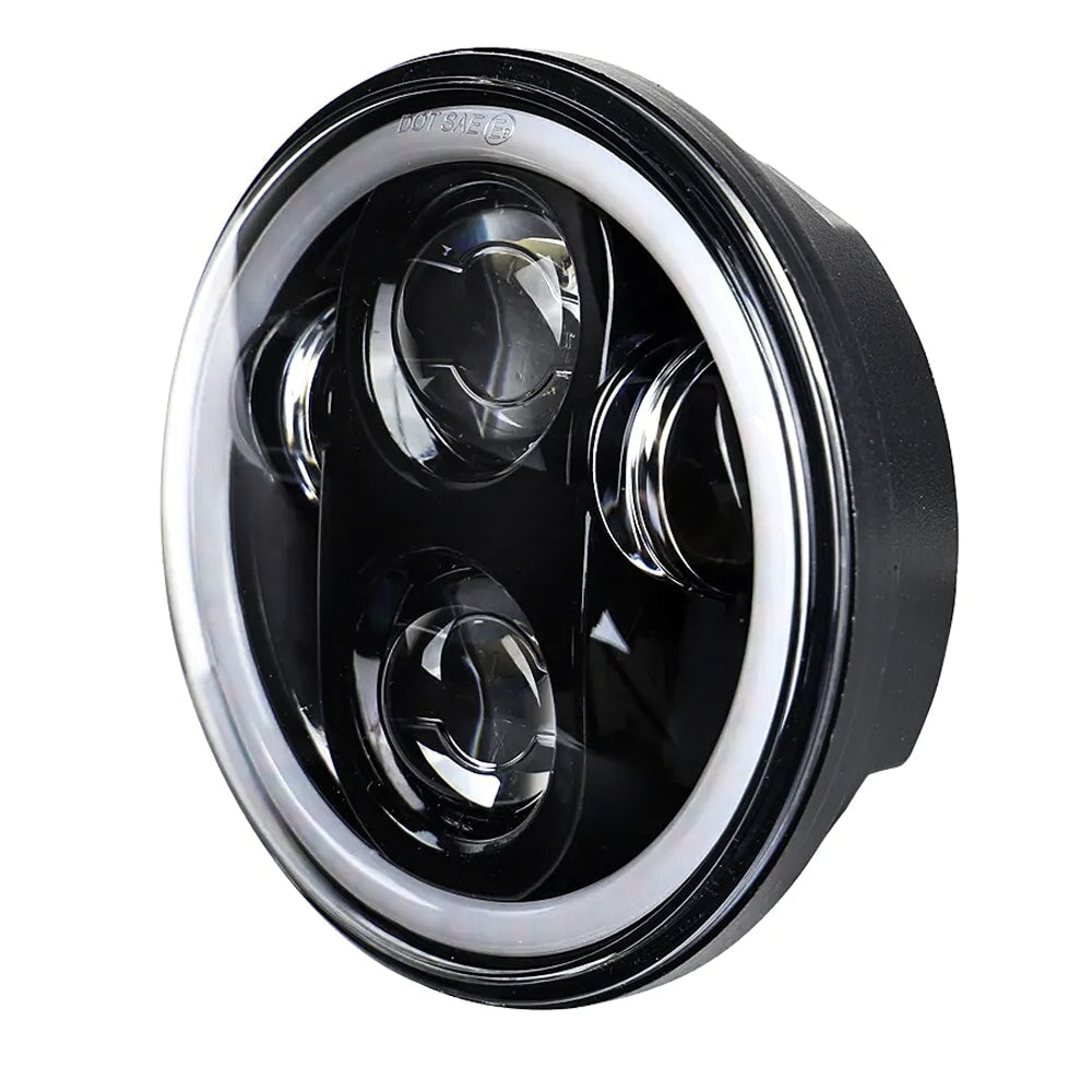 Eagle Lights 5 3/4" LED Headlight Kit with Halo Ring for Harley Davidson and Indian Motorcycles - Generation II