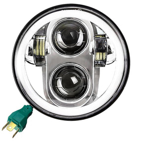 Eagle Lights 5 3/4" LED Headlight Kit with Halo Ring for Harley Davidson and Indian Motorcycles - Generation II