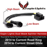 7” Headlight Accessory - Eagle Lights Splitter Harness Converts Dual Beam Headlights To Single LED Headlight