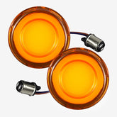 Eagle Lights HALOS 2" Front LED Turn Signals for Harley Davidson Motorcycles with Amber Running Light