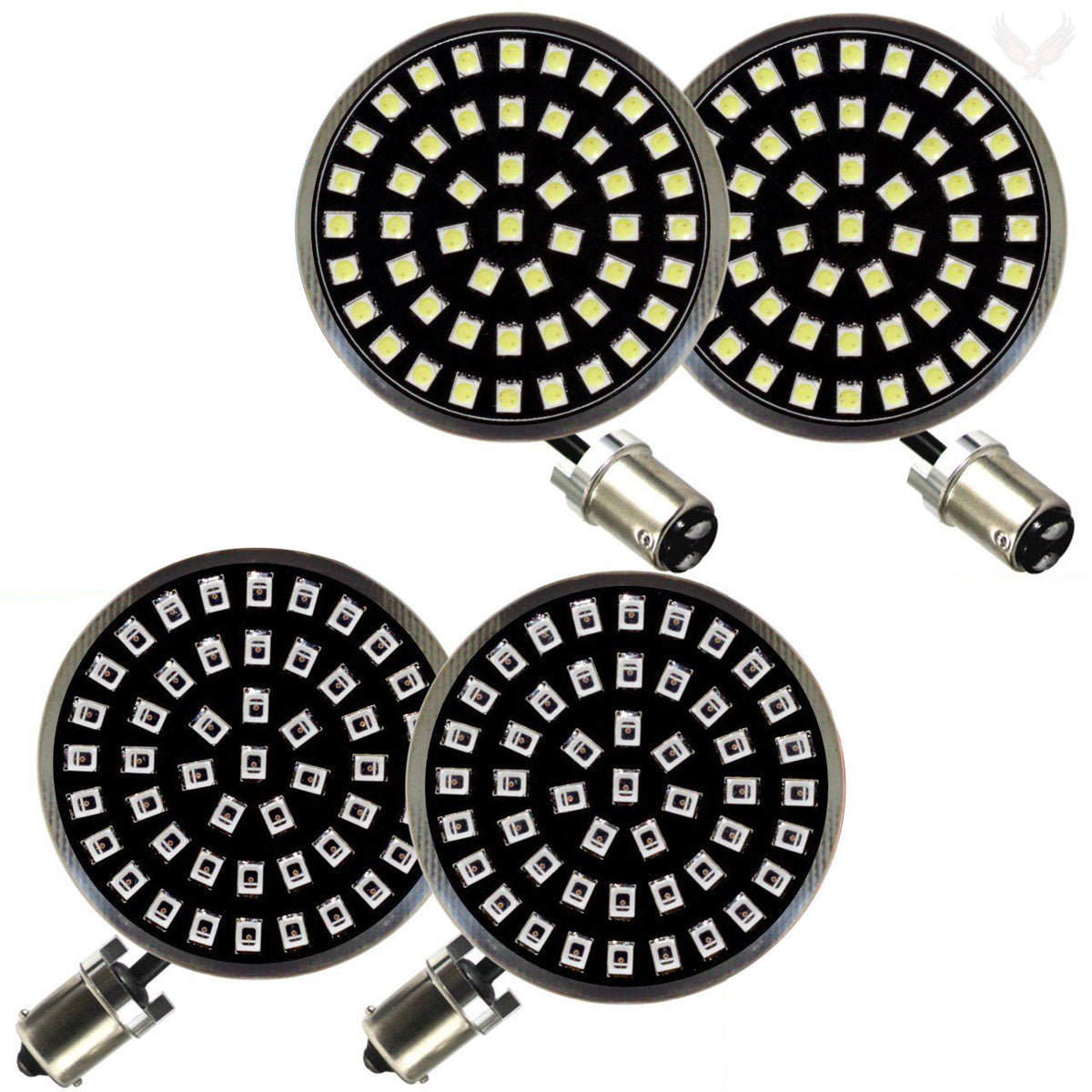 Eagle Lights LED Generation II Midnight Edition Turn Signals (Front (1157) and Rear Amber(1156) LED Turn Signal Kit)
