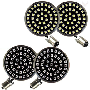 Eagle Lights Midnight Edition Front and Rear LED Turn Signal Kit - 1157 Front / 1156 Rear
