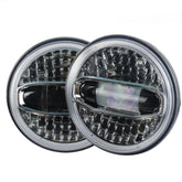 Jeep LED Lighting - Eagle Lights Sunburst Jeep Wrangler LED Headlights With Amber Turn Signals