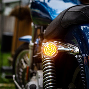 2” LED Turn Signal Kits - Eagle Lights 2” LED Turn Signal Kit For Harley Davidson - (Bikes W/ Rear Center Tail Light) -(2) Front Turn Signals, (2) Rear Amber Turn Signals (1156)