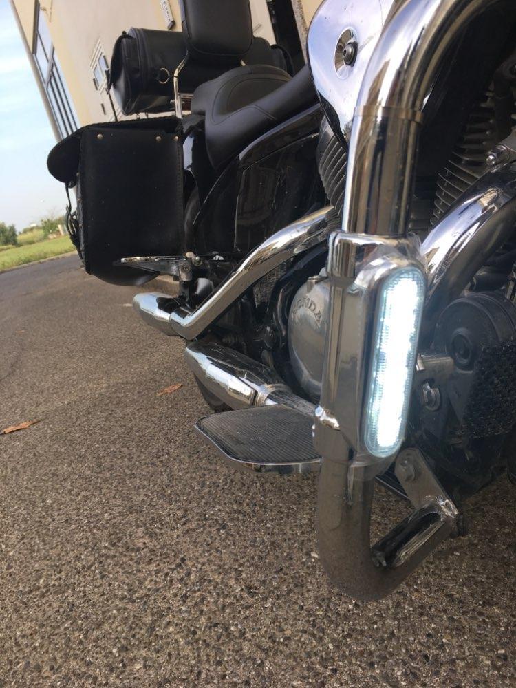 Specialty LED Turn Signals - Eagle Lights Motorcycle Highway Bar Light Switchback Driving Lights DRL Turn Signal (White Amber LED For Crash Bars Harley Davidson Touring Bikes)