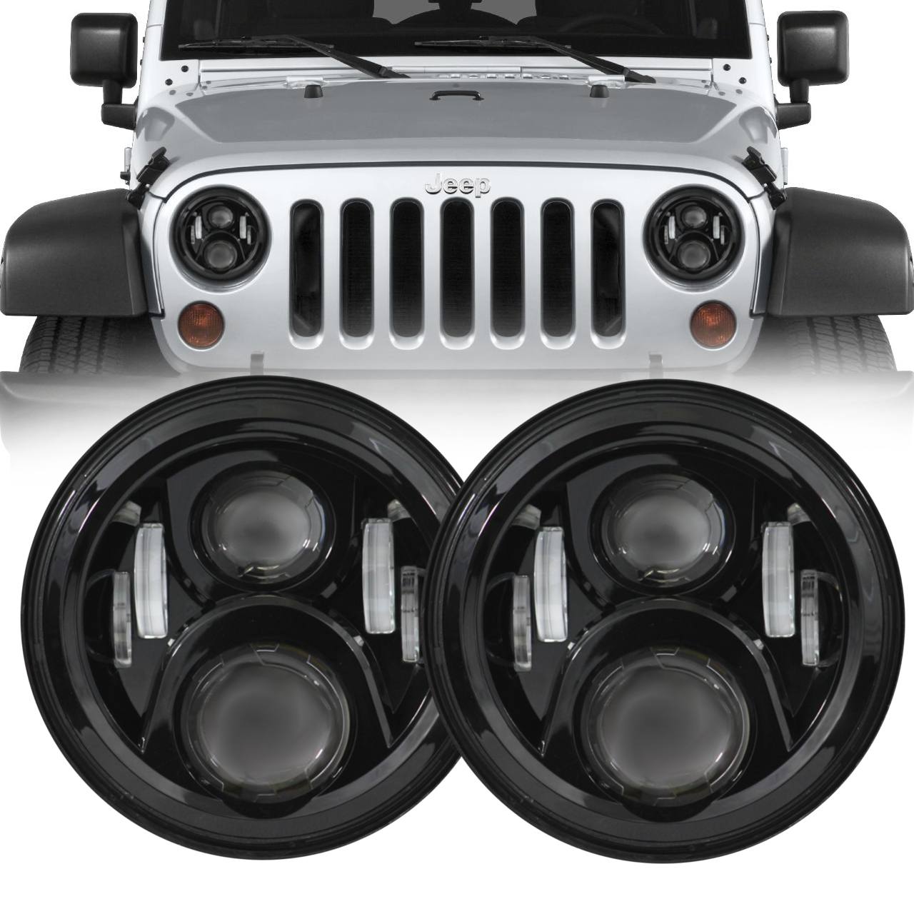 Eagle Lights 8700BG2 Generation 2 Headlight for Jeep Wrangler Hummer Double Pack