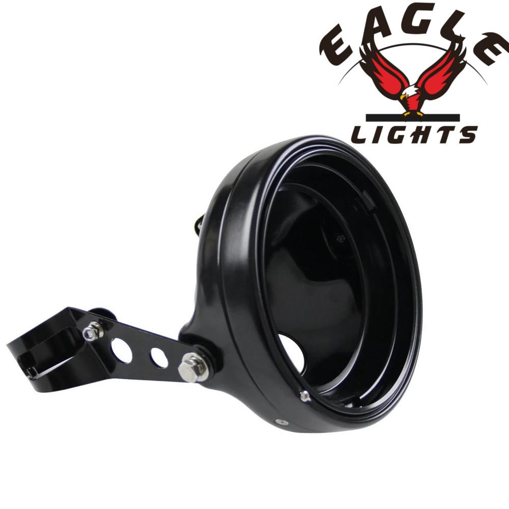 Eagle Lights 7" Meteor Headlight Bucket Housing for Motorcycles with 32MM to 40MM Fork Tubes