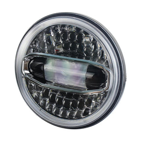 Jeep LED Lighting - Eagle Lights Sunburst Jeep Wrangler LED Headlights With Amber Turn Signals