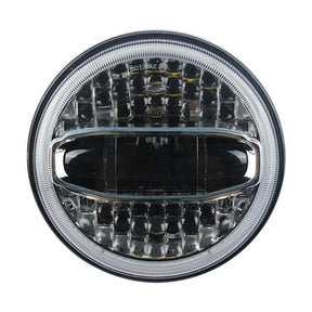 Jeep LED Lighting - Eagle Lights Sunburst Jeep Wrangler LED Headlights With Amber Turn Signals