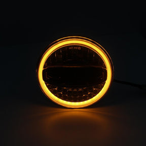 Jeep LED Lighting - Eagle Lights Sunburst Jeep Wrangler LED Headlights With Amber Turn Signals