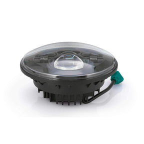 7” LED Headlight And Passing Lights - Eagle Lights 8700 Black Harley 7" Round LED Headlight With Matching Black Passing Lamps*