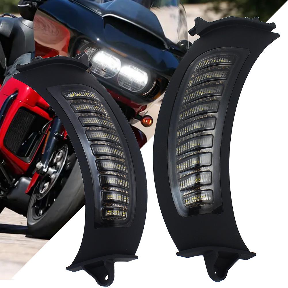 Eagle Lights Vent Insert Midnight Edition LED Running Lights and Turn Signals for Harley Davidson Road Glide Motorcycles