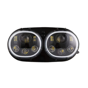 Road Glide LED Headlights - Eagle Lights Road Glide 1998 - 2013 LED Headlight W/Full Halo Ring- Harley Davidson*